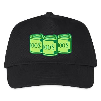 A lot of $ 100 - Kids’ Baseball Cap - black - Front