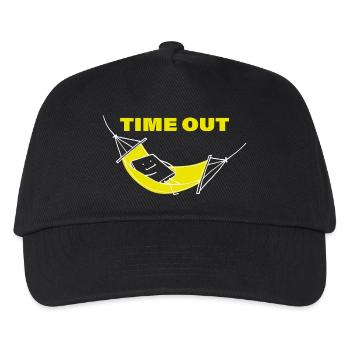 TIME OUT - Kids’ Baseball Cap - black - Front