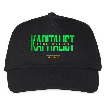 Kapitalist Team Aktien - Kinder Basecap - Schwarz - Vorne