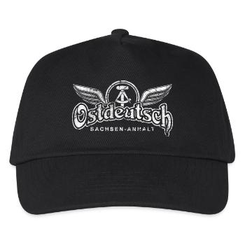 Ostdeutsch Sachsen Anhalt - DDR Stolzer Ossi - Kinder Basecap - Schwarz - Vorne