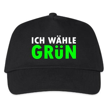 Ich wähle grün - Kinder Basecap - Schwarz - Vorne