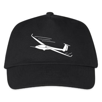 Segelflugzeug Segelflieger Geschenkideen - Kinder Basecap - Schwarz - Vorne