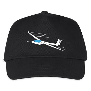 Segelflugzeug Segelflieger Geschenkideen - Kinder Basecap - Schwarz - Vorne