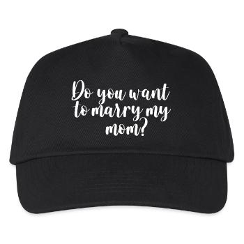 Mama Heiratsantrag Antrag Kinder heiraten Marry - Kinder Basecap - Schwarz - Vorne