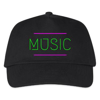 Musique Néon - Casquette de baseball Enfant - noir - Devant