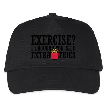 Exercice Extra Fries Citation - Casquette de baseball Enfant - noir - Devant