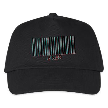 code barre biker - Casquette de baseball Enfant - noir - Devant