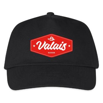 Valais Suisse Badge - Kids’ Baseball Cap - black - Front