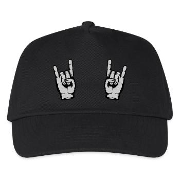 2 mains Heavy Metal - Casquette de baseball Enfant - noir - Devant