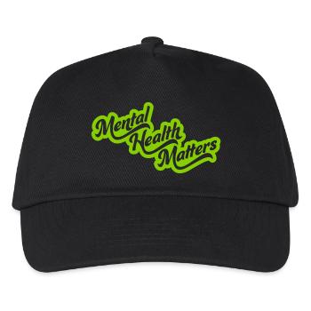 mental health matters quote - Kids’ Baseball Cap - black - Front
