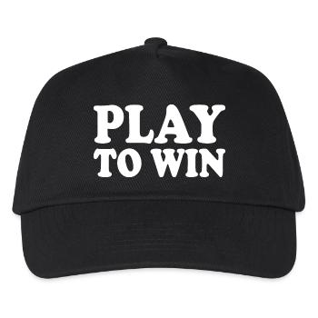 Play to win - Kids’ Baseball Cap - black - Front