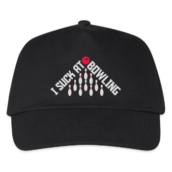I suck at bowling - Kinder Basecap - Schwarz - Vorne
