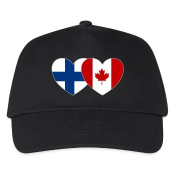 Finlande Canada Drapeau Coeur - Casquette de baseball Enfant - noir - Devant