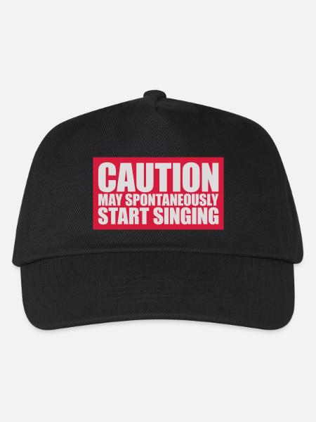 may spontaneously start singing - Kinder Basecap - Schwarz
