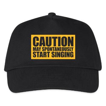 may spontaneously start singing - Kinder Basecap - Schwarz - Vorne