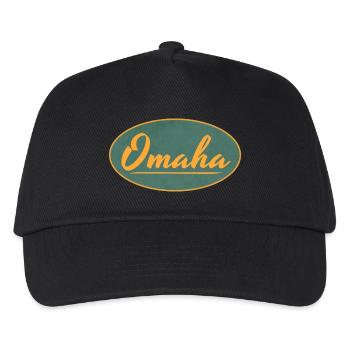 Omaha Vintage Script Emblem - Kinder Basecap - Schwarz - Vorne
