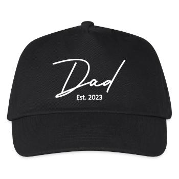 Dad Est. 2023, Dad To Be, Pregnancy Announcement - Kids’ Baseball Cap - black - Front