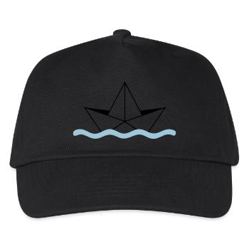 Paper Ship - Kids’ Baseball Cap - black - Front