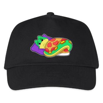 Schlange Schlafen Decke - Kinder Basecap - Schwarz - Vorne