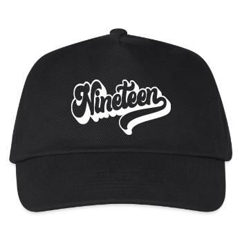 Nineteen 19th Birthday Boys Girls 19 Years Old - Kids’ Baseball Cap - black - Front
