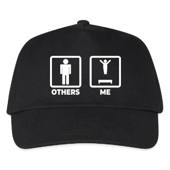 Funny trampoline jumper - Kids’ Baseball Cap - black - Front