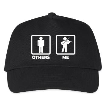 Violinist Stick Figure - Kids’ Baseball Cap - black - Front