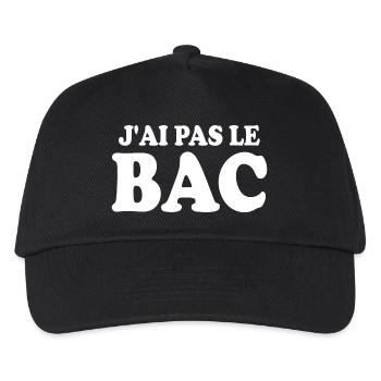 j'ai pas le bac - Casquette de baseball Enfant - noir - Devant