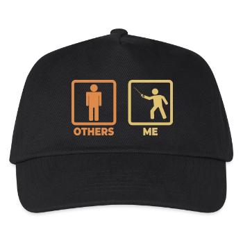 Figurine de bâton d’escrimeur - Casquette de baseball Enfant - noir - Devant