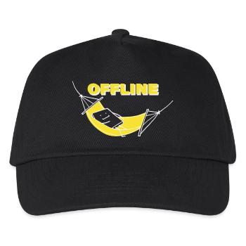 OFFLINE - Kids’ Baseball Cap - black - Front