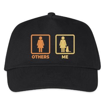 Cat Lover Stick Figure - Kids’ Baseball Cap - black - Front