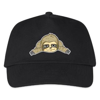 Faultier - Kinder Basecap - Schwarz - Vorne