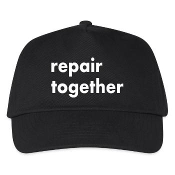 repair together - Kids’ Baseball Cap - black - Front