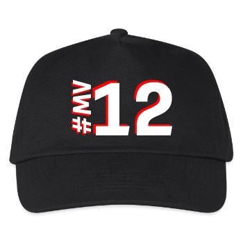 MV12-KARTON - Kinder Basecap - Schwarz - Vorne