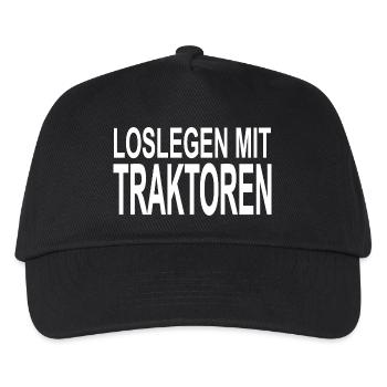 Traktor - Kinder Basecap - Schwarz - Vorne