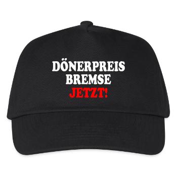 dönerpreisbremse jetzt - Kinder Basecap - Schwarz - Vorne