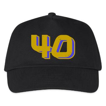 40. 40 YEARS. 40th ANNIVERSARY. 40 YEARS ANNIVERSARY. - Kids’ Baseball Cap - black - Front