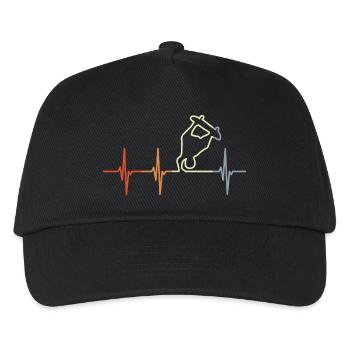 Skateboarder Kardiogramm - Kinder Basecap - Schwarz - Vorne