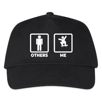 Figurine de bâton de skateboard - Casquette de baseball Enfant - noir - Devant