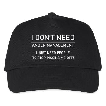 I don't need anger management - Kids’ Baseball Cap - black - Front