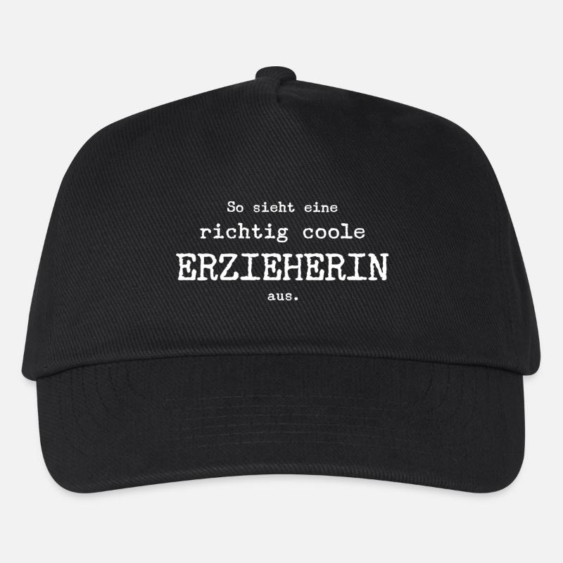 So sieht eine richtig coole Erzieherin aus - Kinder Basecap - Schwarz