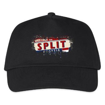 croatia hrvatska croatia hrv hr travel tourism - Kids’ Baseball Cap - black - Front
