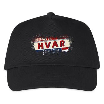 croatia hrvatska croatia hrv hr travel tourism - Kids’ Baseball Cap - black - Front