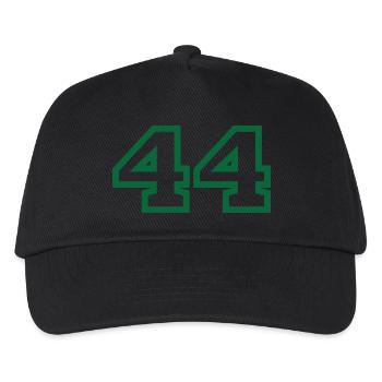 Nummer 44 grün sport - Kinder Basecap - Schwarz - Vorne