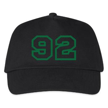 Nummer 92 Sport - Kinder Basecap - Schwarz - Vorne