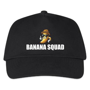 Retro Banane Neuheit Männer Frauen Kinder Lustige Banane - Kinder Basecap - Schwarz - Vorne
