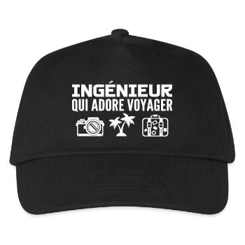 Reisende & Ingenieure: Leidenschaft & Entdeckung - Kinder Basecap - Schwarz - Vorne