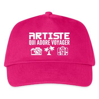 Reisende & Künstler: Leidenschaft & Entdeckung - Kinder Basecap - Fuchsia - Vorne