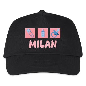 Pacifier Milan - Kids’ Baseball Cap - black - Front