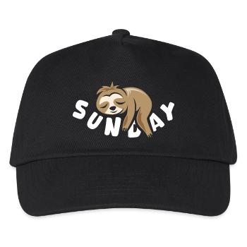 Dimanche paresseux bande dessinée drôle Icône de chemise du dimanche - Casquette de baseball Enfant - noir - Devant