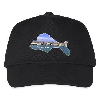 Venezia - Venedig - Kinder Basecap - Schwarz - Vorne